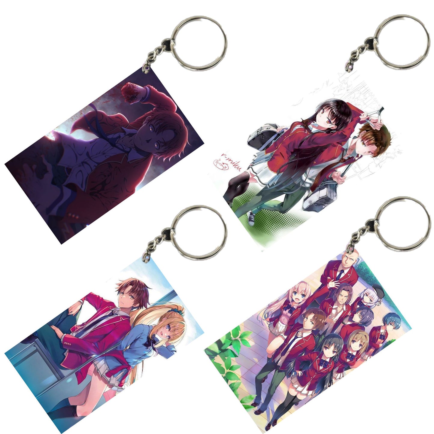 CLASSROOM OF THE ELITE Anime Unique Style 4 pcs Combo Keychain