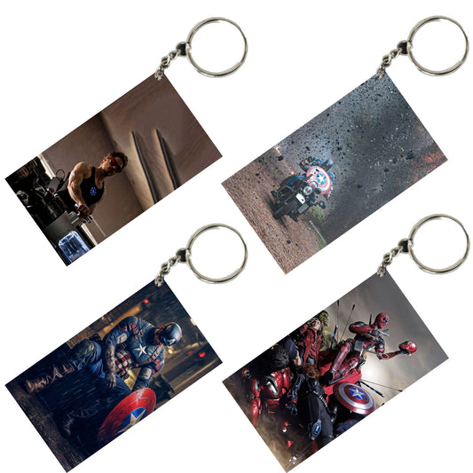 MARVEL Unique Style 4 pcs Combo Keychain