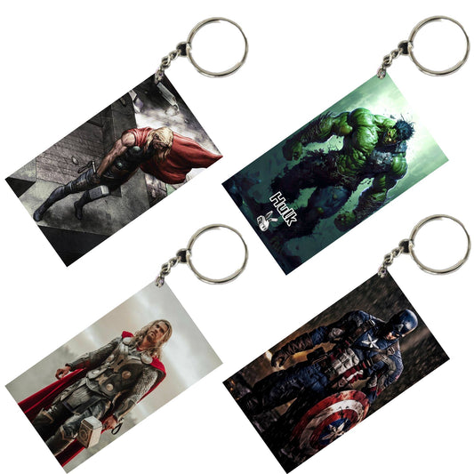 MARVEL Unique Style 4 pcs Combo Keychain