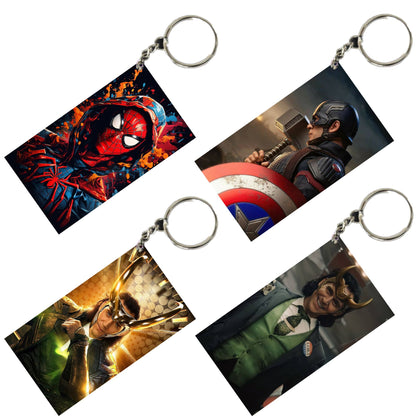 MARVEL Unique Style 4 pcs Combo Keychain