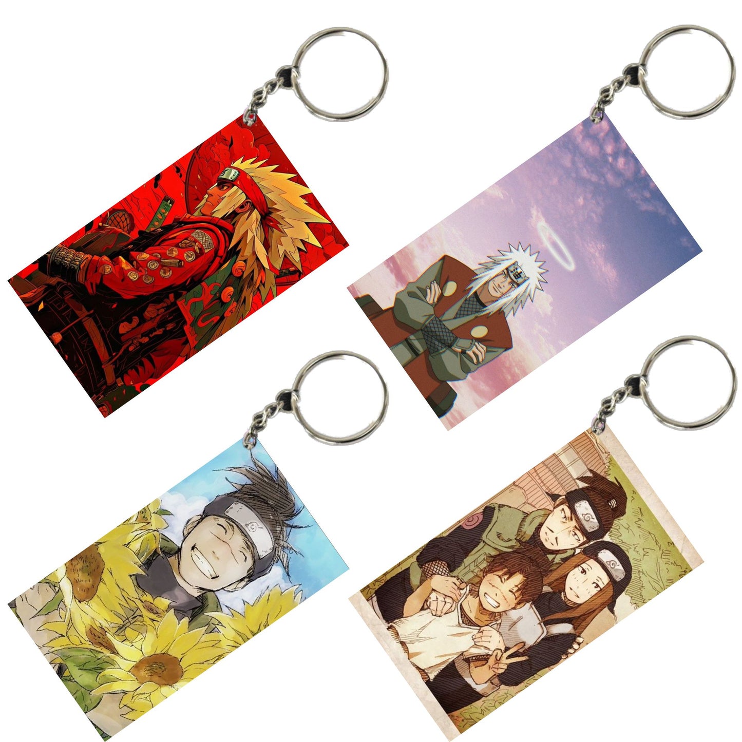 NARUTO Anime Unique Style 4 pcs Combo Keychain