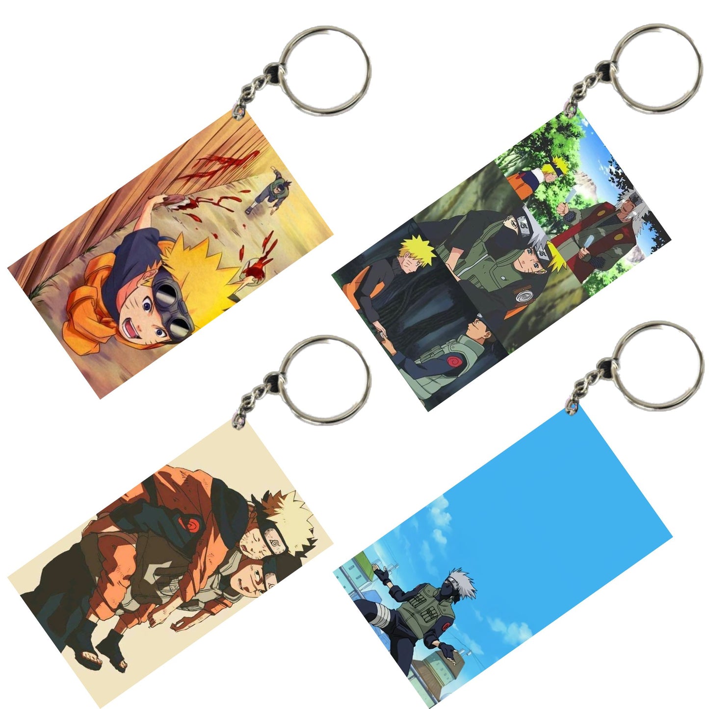 NARUTO Anime Unique Style 4 pcs Combo Keychain