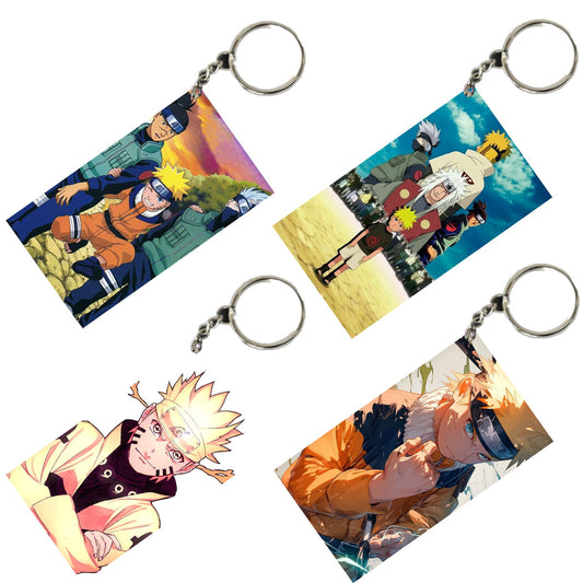 NARUTO Anime Unique Style 4 pcs Combo Keychain