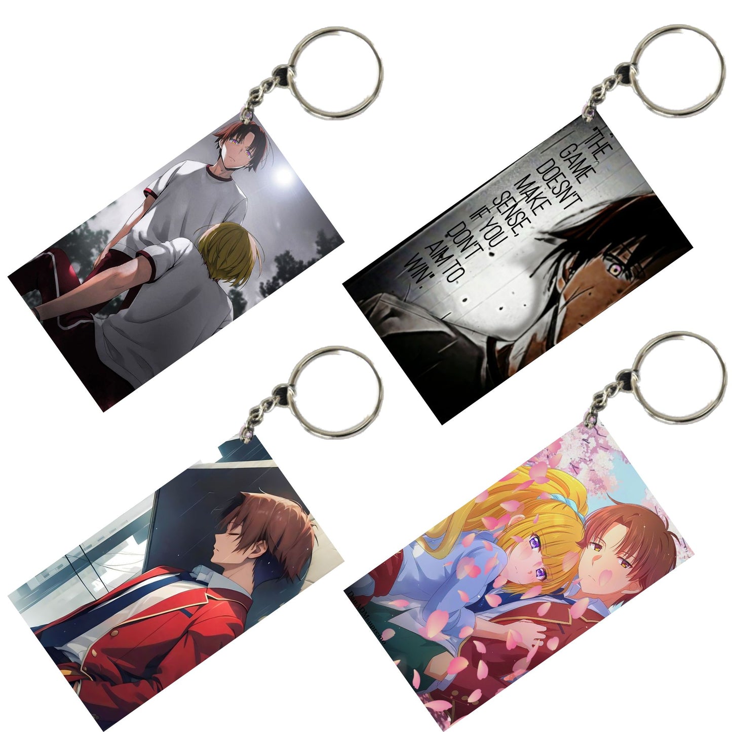 CLASSROOM OF THE ELITE Anime Unique Style 4 pcs Combo Keychain