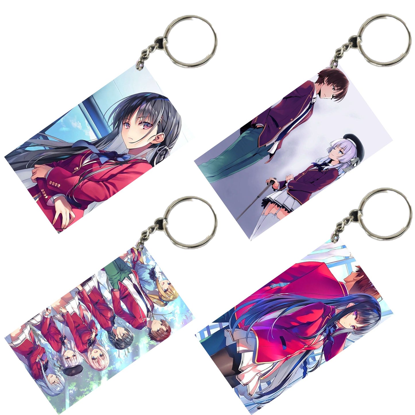 CLASSROOM OF THE ELITE Anime Unique Style 4 pcs Combo Keychain