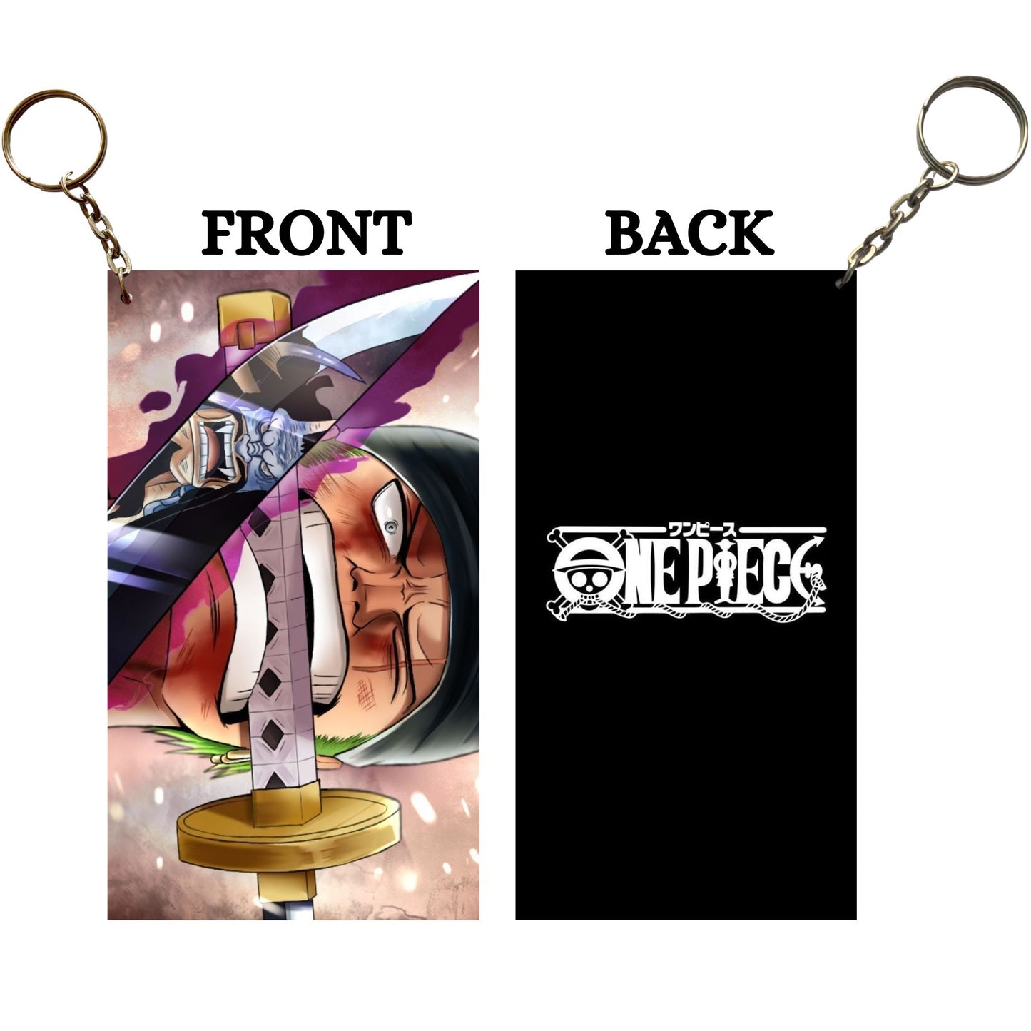 ONE PIECE 3 SWORD STYLE ZORO Anime Keychain